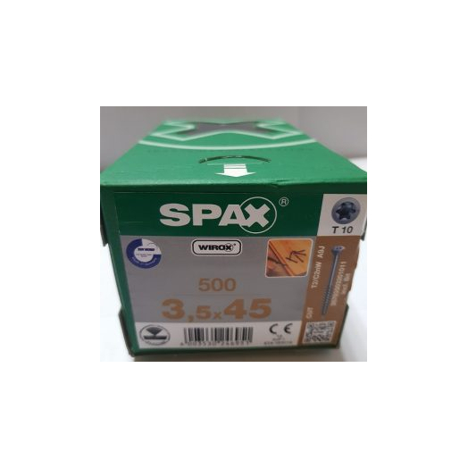 Шуруп Spax-S 3,5x45 мм 35703503201011 (500 шт/упак) - спец. для полов, WIROX. Spax-S - 3.5*45